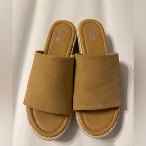 Sugar & Jade Espadrille Slides Beige - Size 7